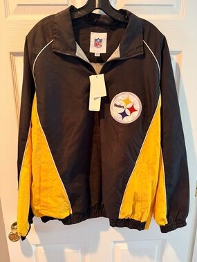 NFL Black and Gold Steelers Half-Zip Pullover